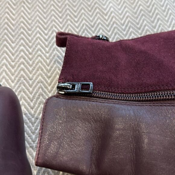 Coach Carmen Leather and Suede OxBlood Ankle Boots  Size 5.5 - Picture 6 of 8